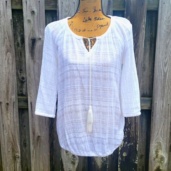 Liz Lange 100% Cotton Gauze Maternity Top - Picture 1 of 17
